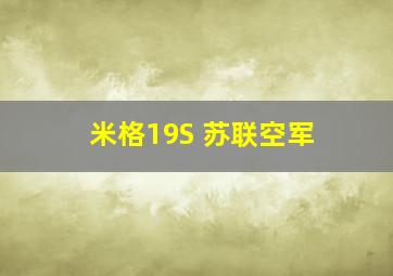 米格19S 苏联空军